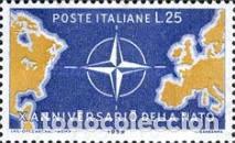 Sellos: ITALIA, 1959 SW1008 &rdquo;X Aniv. de la OTAN&rdquo;./ Nuevo, sin charnela. MNH.