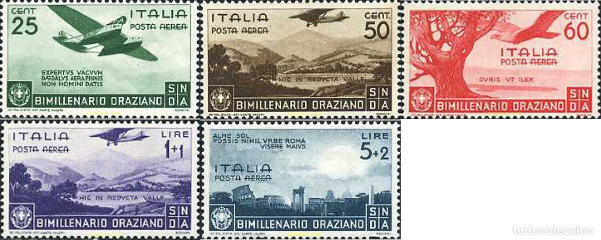 Sellos: 217096 HINGED ITALIA 1936 BIMILENARIO DEL NACIMIENTO DE HORACIO