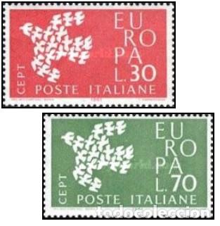 Sellos: ITALIA, 1961 SW1089/90 &rdquo;Tema Europa&rdquo;./ Nuevo, sin charnela. MNH.