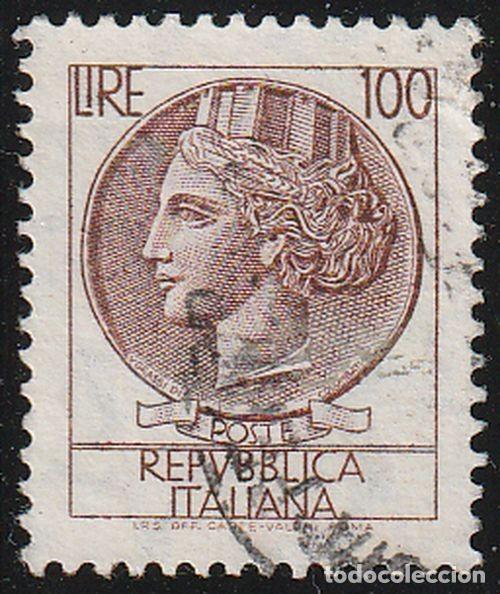 Sellos: Italia 1959 Scott 787 Sello &ordm; Antigua Moneda Siracusana Michel 1051 Yvert 802 Italy Stamp Timbre
