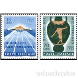 Sellos: ITALIA, 1963 SW1127/28 &rdquo;Juegos Mediterr&aacute;neo. N&aacute;poles. &rdquo;./ Nuevo, sin charnela. MNH.