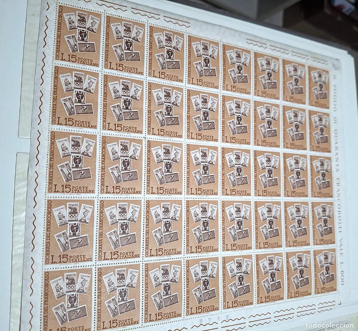 Sellos: ITALIA, 1964 SW1149 &rdquo;D&iacute;a del Sello-Pliego completo: 40 sellos&rdquo;./ Nuevo, sin charnela. MNH.