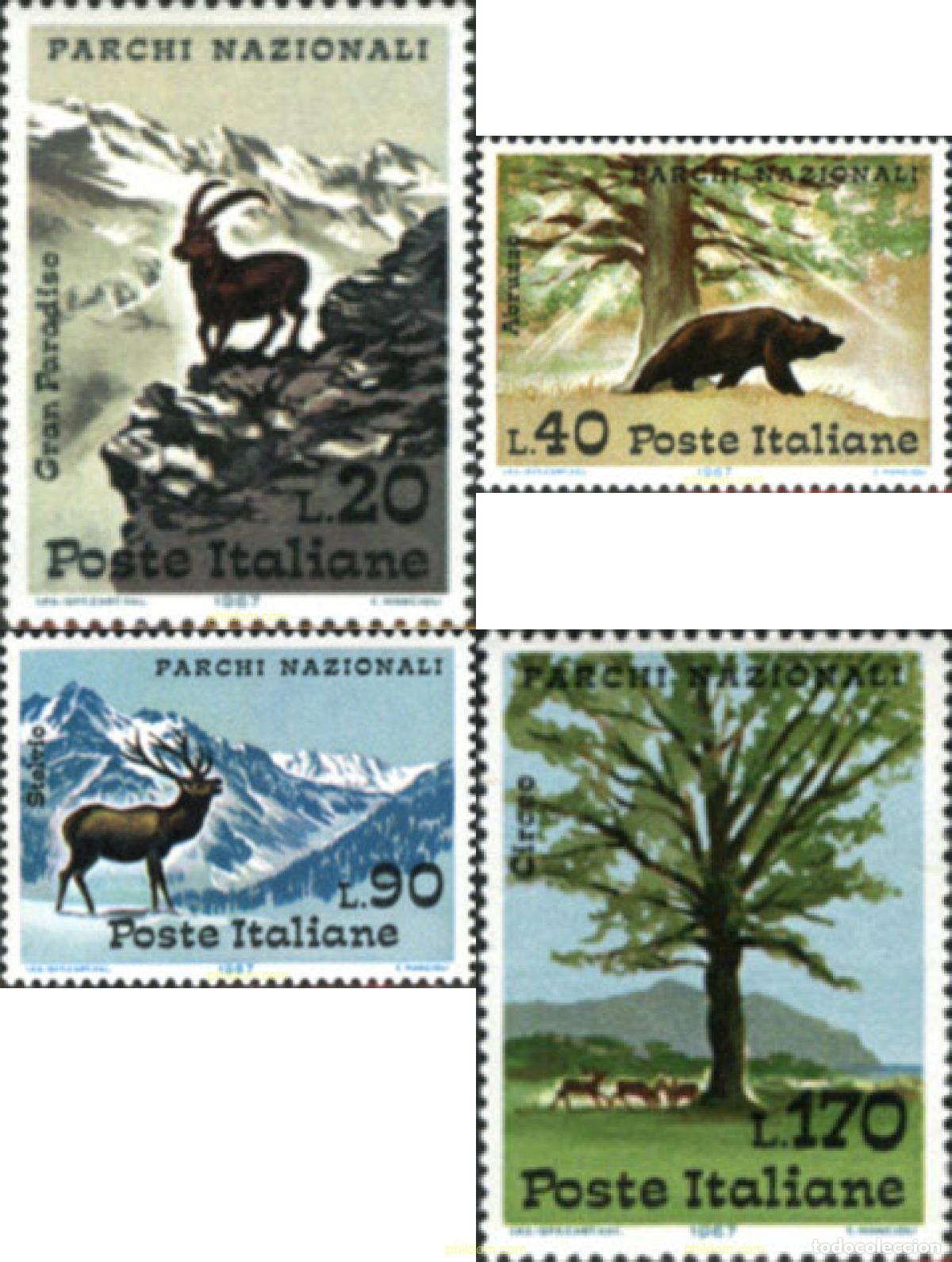 Sellos: 67002 MNH ITALIA 1967 PARQUES NACIONALES