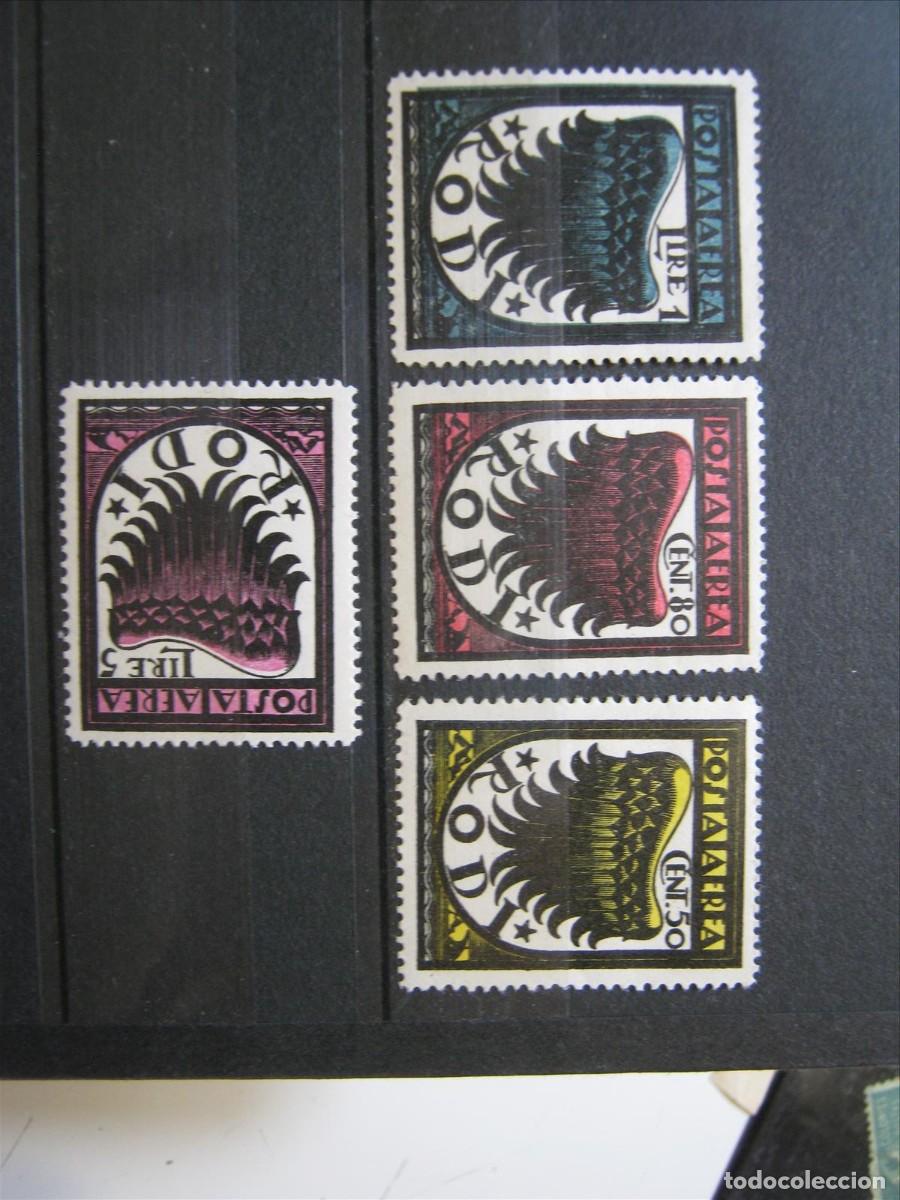 Sellos: RODI ITALIA 1933 A&Eacute;REOS SERIE YVERT 1/4 MNH** SIN CHARNELA Y VLH* MUY LEVE CHARNELA LUJO.
