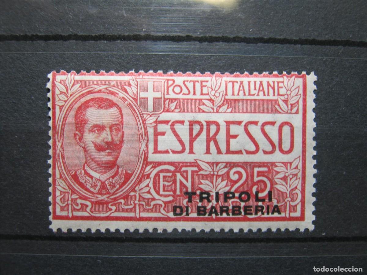 Briefmarken: TR&Iacute;POLI ITALIA OCUPACI&Oacute;N ITALIANA 1910 EXPRESO YVERT 1 MNH** SIN CHARNELA LUJO.