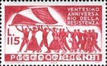 Sellos: ITALIA, 1965 SW1154 &rdquo;Columna y bandera , 2&ordf; Guerra Mundial&rdquo;./ Nuevo, sin charnela. MNH.