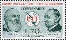 Sellos: ITALIA, 1965 SW1156 &rdquo;UIT: Uni&oacute;n Inter. Telecomunicaciones&rdquo;./ Nuevo, sin charnela. MNH.