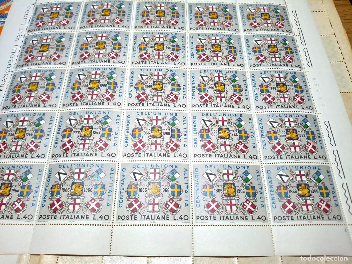 Sellos: ITALIA, 1965 SW1181 Pliego de 25 sellos &rdquo;Cent. de la anexi&oacute;n de Venecia&rdquo;./ Nuevo, sin charnela. MNH.