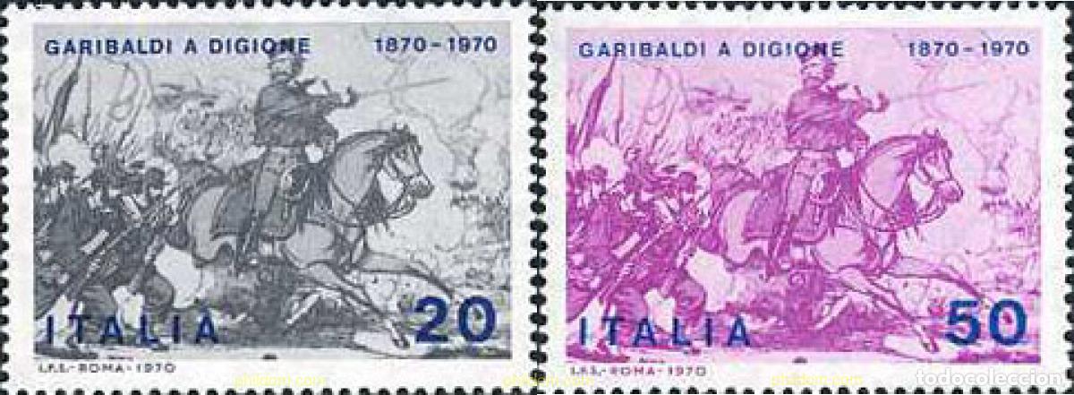 Sellos: 67005 MNH ITALIA 1970 CENTENARIO DE LA PARTICIPACION DE GARIBALDI EN LA GUERRA FRANCO-PRUSIANA