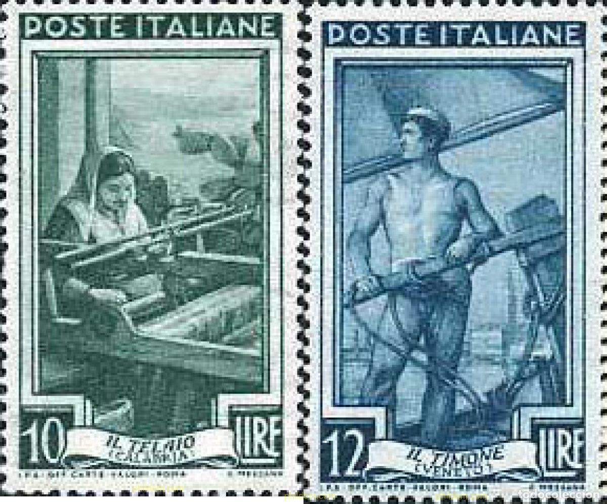 Sellos: 217113 MNH ITALIA 1950 ITALIA EN EL TRABAJO
