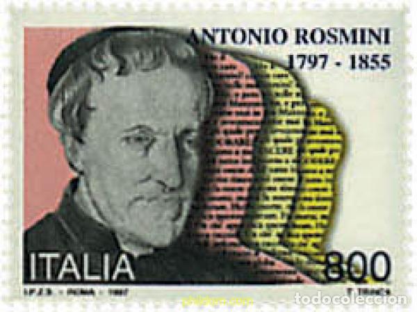 Sellos: 55315 MNH ITALIA 1997 BICENTENARIO DEL NACIMIENTO DE ANTONIO ROSMINI