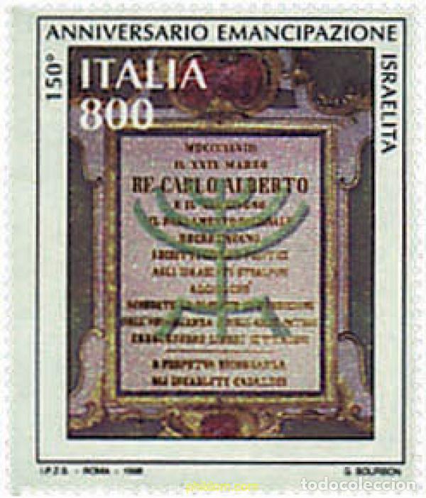 Selos: 31227 MNH ITALIA 1998 150 ANIVERSARIO DE LA EMANCIPACION ISRAELI