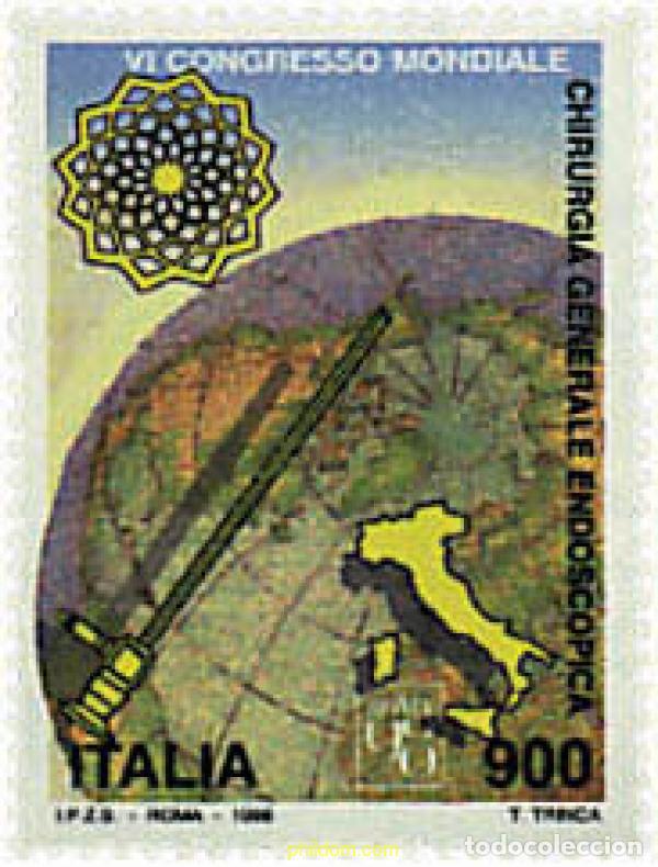 Stamps: 36031 MNH ITALIA 1998 6 CONGRESO MUNDIAL DE CIRUGIA GENERAL ENDOSCOPICA