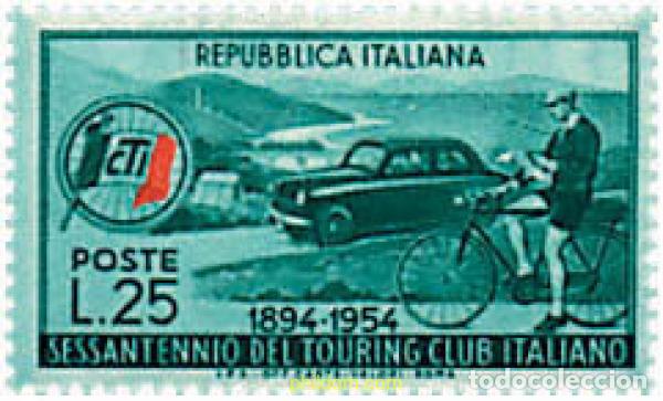 Sellos: 330312 HINGED ITALIA 1954 60 ANIVERSARIO DEL TOURING CLUB ITALIANO