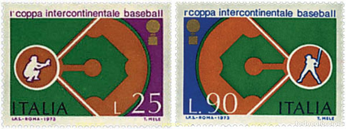 Sellos: 67014 MNH ITALIA 1973 1 COPA INTERCONTINENTAL DE BEISBOL