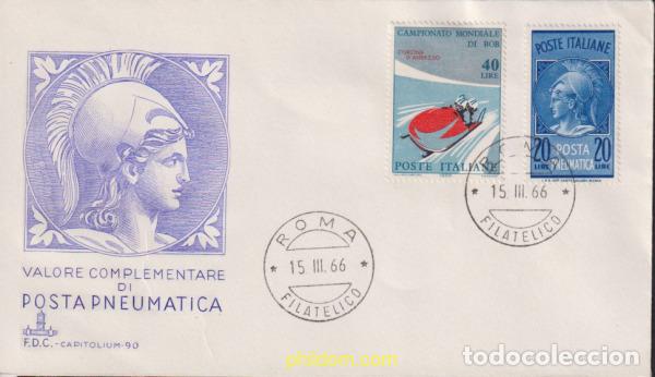 Sellos: 627052 MNH ITALIA 1966 CAMPEONATOS DEL MUNDO DE BOBS EN CORTINA D&acute;AMPEZZO