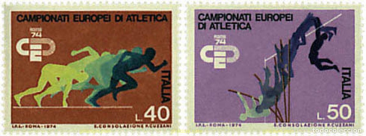 Sellos: 67016 MNH ITALIA 1974 CAMPEONATOS DE EUROPA DE ATLETISMO EN ROMA