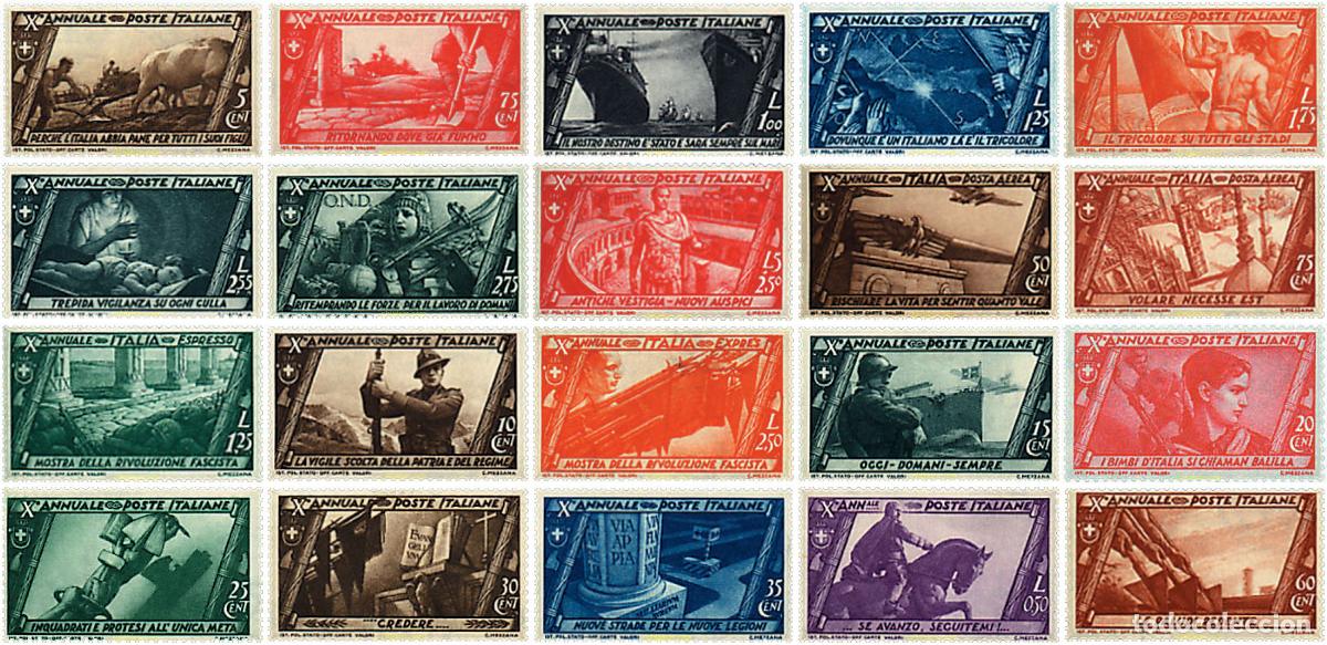 Selos: 329590 HINGED ITALIA 1932 10 ANIVERSARIO DE LA MARCHA HASTA ROMA