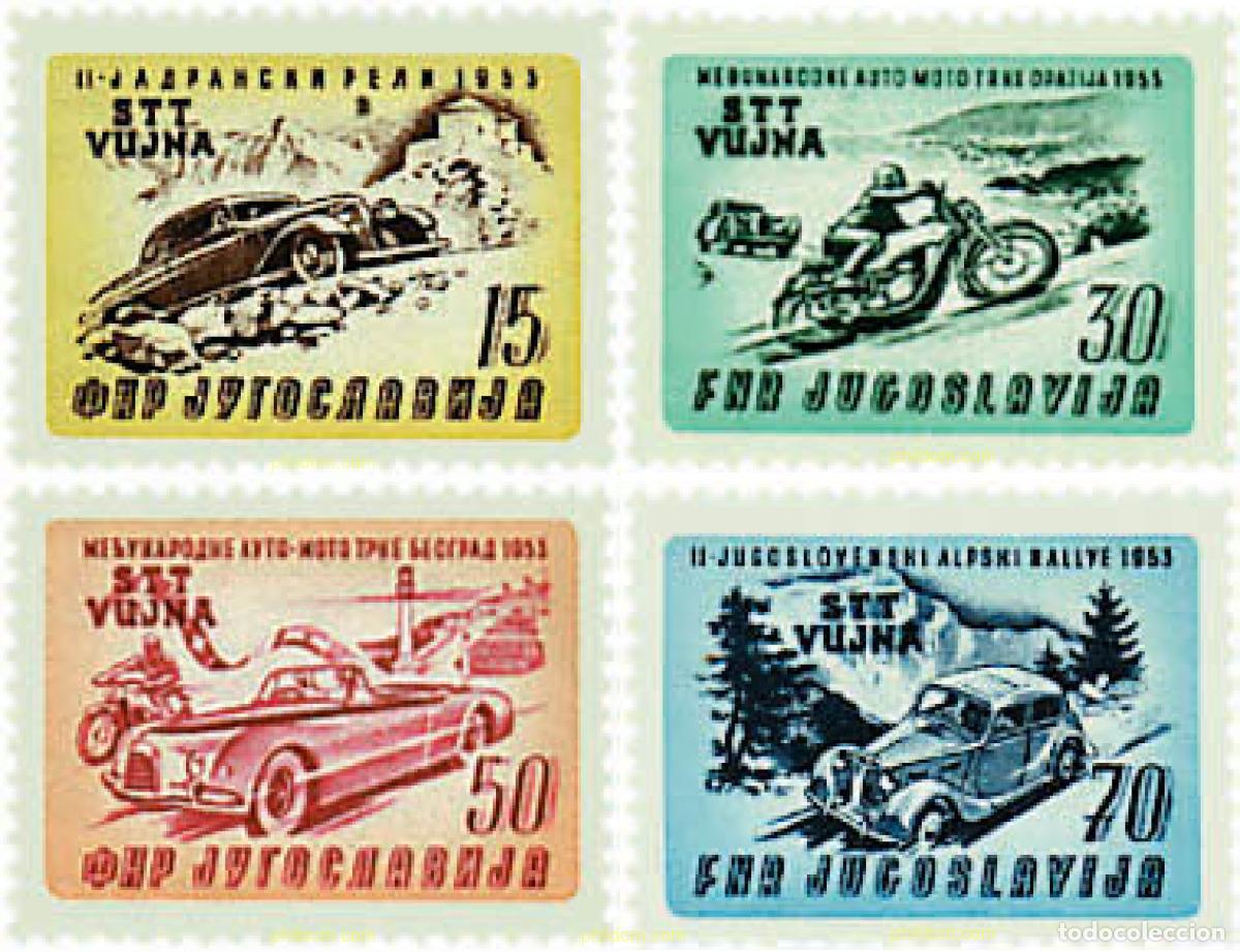 Sellos: 49135 MNH TRIESTE Zona B 1953 RALLY AUTOMOVILISTICO DEL ADRIATICO