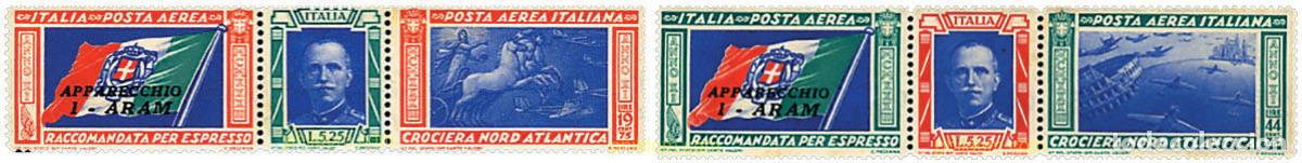 Sellos: 332701 HINGED ITALIA 1933 TRAVESIA TRANSATLANTICA DE LA ESCUADRILLA BALBO