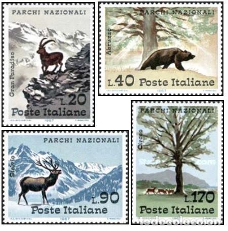 Sellos: ITALIA, 1967 SW1202/05 &rdquo;Parques nacionales&rdquo;./ Nuevo, sin charnela. MNH.