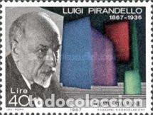 Sellos: ITALIA, 1967 SW1210 &rdquo;Luigi Pirandello, escritor y dramaturgo&rdquo;./ Nuevo, sin charnela. MNH.