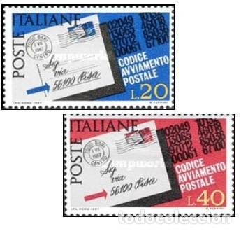 Sellos: ITALIA, 1967 SW1213/14 &rdquo;Uso del C&oacute;digo Postal&rdquo;./ Nuevo, sin charnela. MNH.