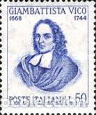 Sellos: ITALIA, 1968 SW1253 &rdquo;Giambattista Vico, fil&oacute;sofo&rdquo;./ Nuevo, sin charnela. MNH.