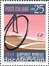 Sellos: ITALIA, 1968 SW1254 &rdquo;Ciclismo en pista - Roma&rdquo;./ Nuevo, sin charnela. MNH.