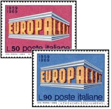 Sellos: ITALIA, 1969 SW1271/72 &rdquo;Tema Europa&rdquo;./ Nuevo, sin charnela. MNH.