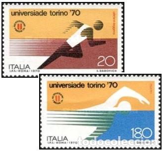 Sellos: ITALIA, 1970 SW1288/89 &rdquo;Juegos deportivos de Tur&iacute;n&rdquo;./ Nuevo, sin charnela. MNH.