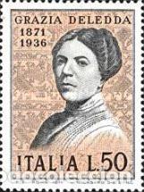 Sellos: ITALIA, 1971 SW1322 &rdquo;Grazia Deledda, escritora&rdquo;./ Nuevo, sin charnela. MNH.