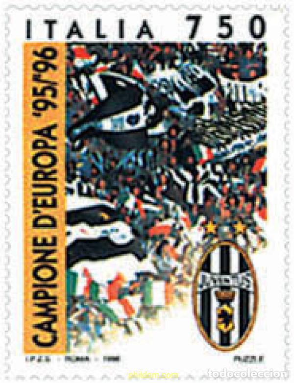Sellos: 67105 MNH ITALIA 1996 JUVENTUS DE TURIN, CAMPEON DE EUROPA 1995-96
