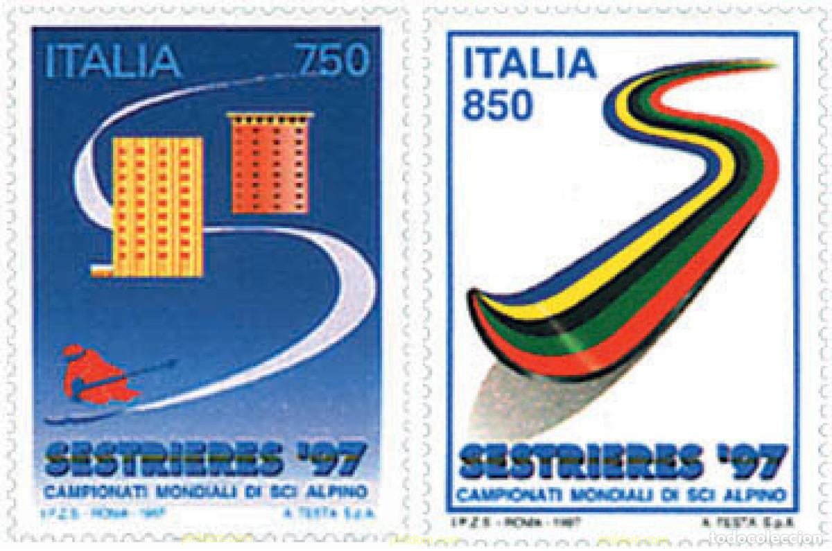 Timbres: 67109 MNH ITALIA 1997 CAMPEONATOS DEL MUNDO DE ESQUI ALPINO