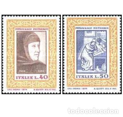 Sellos: ITALIA, 1974 SW1432/33 &rdquo;Francesco Petraca, escritor&rdquo;./ Nuevo, sin charnela. MNH.
