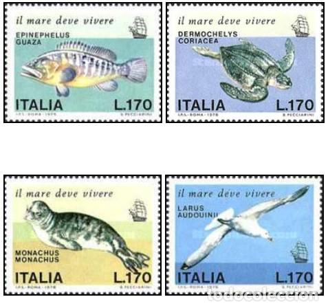 Francobolli: ITALIA, 1978 SW1579/82 &rdquo;Especies amenazadas del Mediterr&aacute;neo&rdquo;./ Nuevo, sin charnela. MNH.