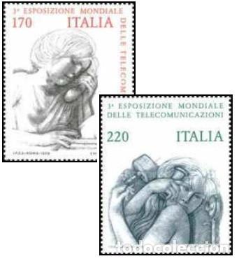 Sellos: ITALIA, 1979 SW1644/45 &rdquo;Expo. intern. de Telecomunicaci&oacute;n&rdquo;./ Nuevo, sin charnela. MNH.