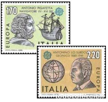 Francobolli: ITALIA, 1980 SW1662/63 &rdquo; Tema Europa: Personajes&rdquo;./ Nuevo, sin charnela. MNH.