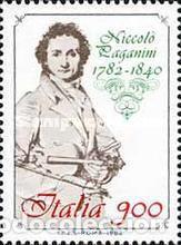 Sellos: ITALIA, 1982 SW1764 &rdquo;Niccol&ograve; Paganini, compositor y violinista&rdquo;./ Nuevo, sin charnela. MNH.