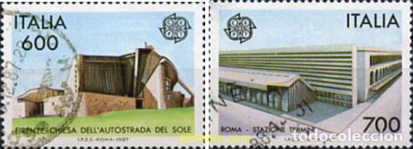 Sellos: 217087 USED ITALIA 1987 EUROPA CEPT. ARQUITECTURA MODERNA