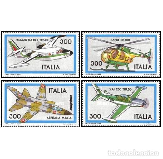 Sellos: ITALIA, 1982 SW1766/69 &rdquo;Aviaci&oacute;n italiana&rdquo;./ Nuevo, sin charnela. MNH.