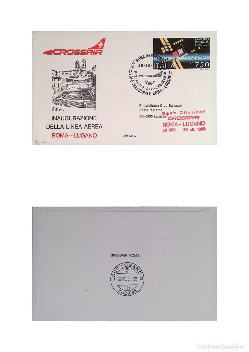 Selos: O) 1989 ITALY, ELSAG - INDUSTRIE, CROSSAIR, INAUGURATION OF THE ROME-LUGANO LINE,