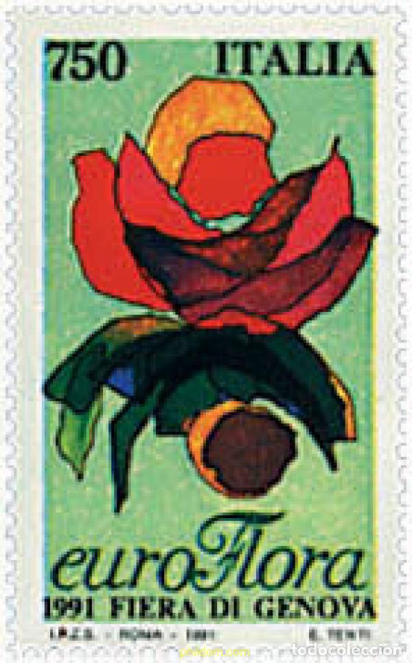 Sellos: 96398 MNH ITALIA 1991 EUROFLORA 91. EXPOSICION FLORAL INTERNACIONAL