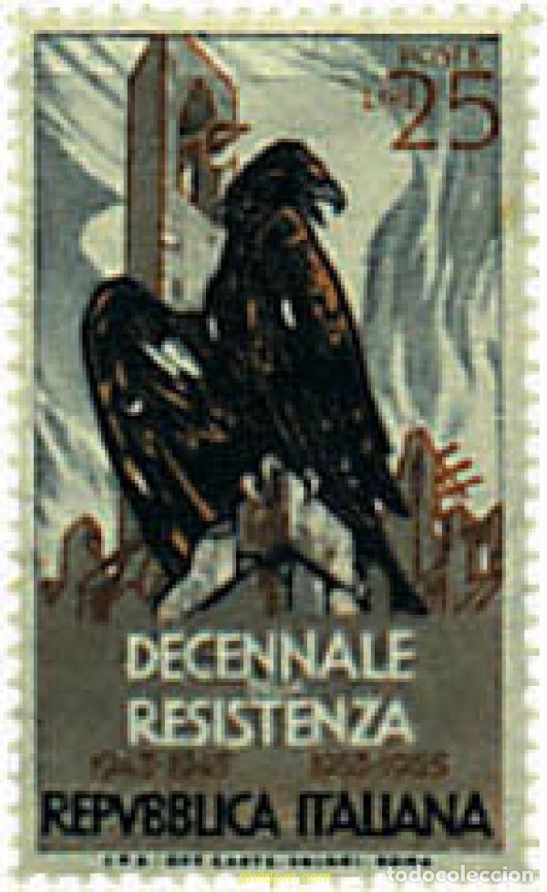 Sellos: 66972 MNH ITALIA 1954 10 ANIVERSARIO DE LA RESISTENCIA