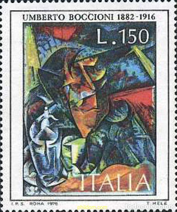 Sellos: 131248 MNH ITALIA 1976 60 ANIVERSARIO DE LA MUERTE DE UMBERTO BOCCIONI