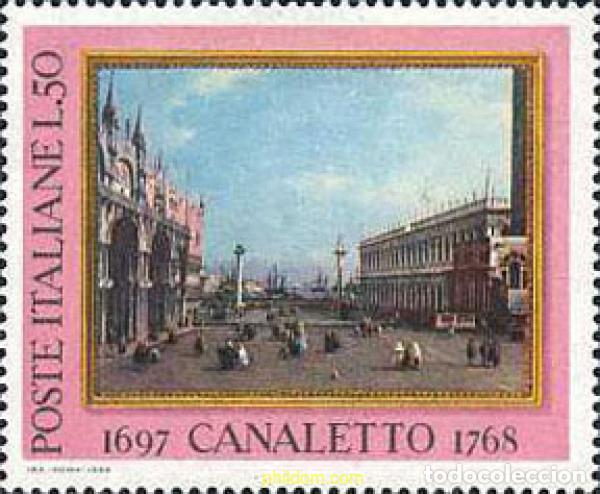 Sellos: 130765 MNH ITALIA 1968 BICENTENARIO DE LA MUERTE DEL PINTOR ANTONIO CANALE
