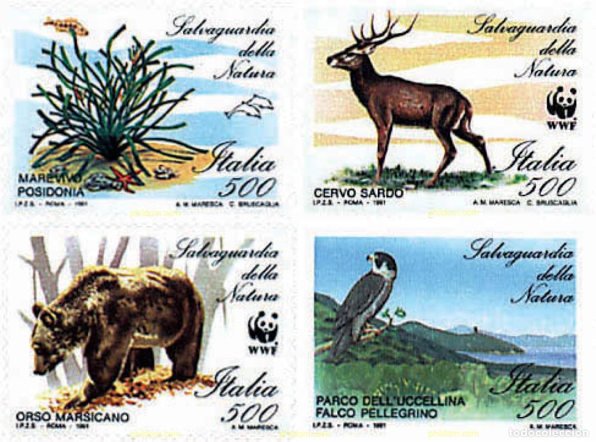 Stamps: 78108 MNH ITALIA 1991 PROTECCION DE LA NATURALEZA