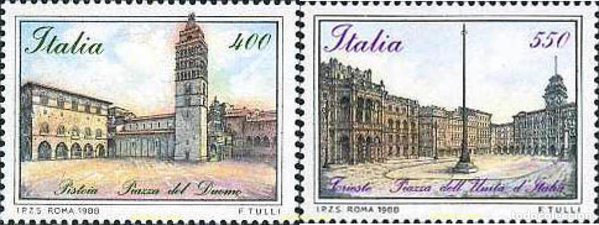 Sellos: 131533 MNH ITALIA 1988 PLAZAS DE CIUDADES ITALIANAS