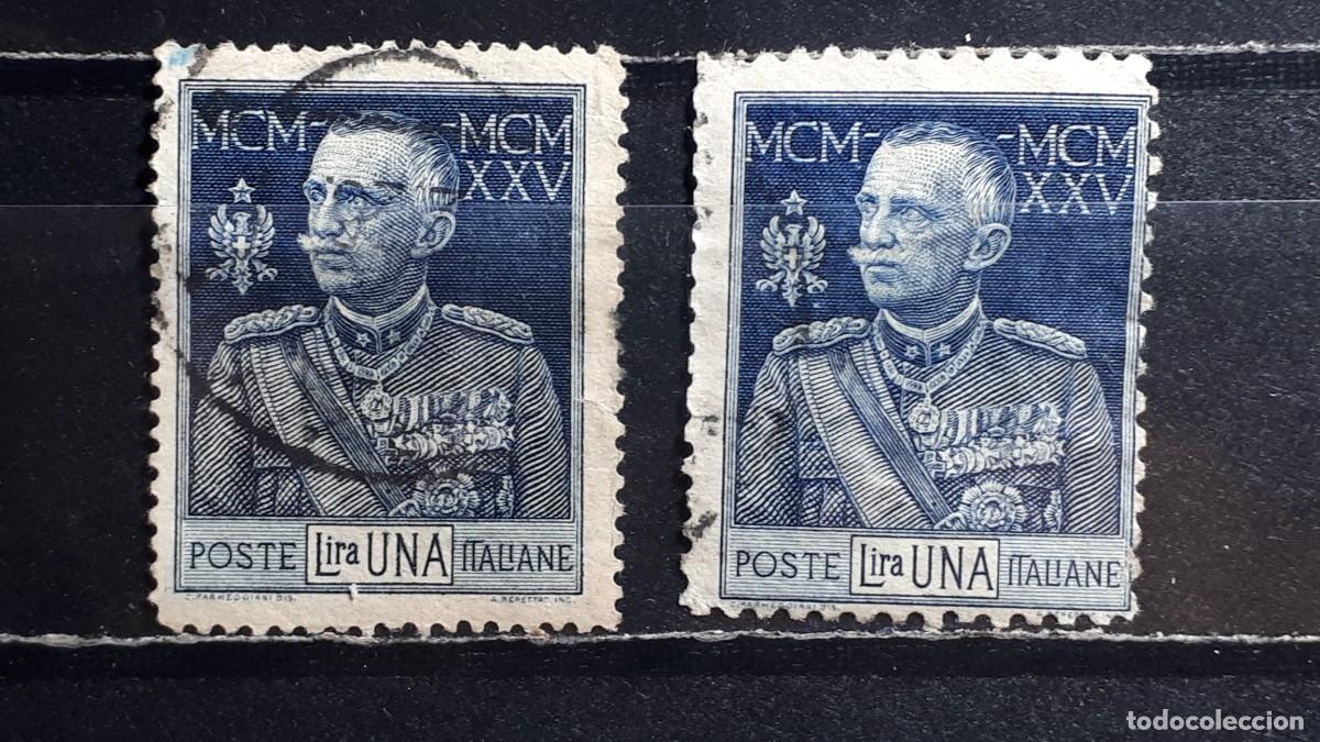 Sellos: ITALIA. A&Ntilde;O 1925. &deg;. Yvert 176A/B.