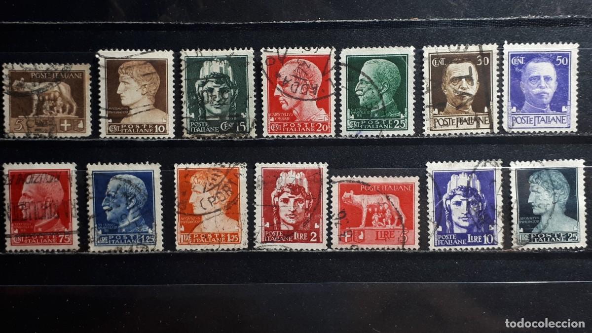 Selos: ITALIA. A&Ntilde;O 1929. &deg;. Yvert 224 226/30, 233/6, 239/40, 242